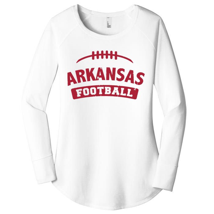 Arkansas Football Vintage Distressed Women's Perfect Tri Tunic Long Sleeve Shirt