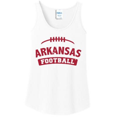 Arkansas Football Vintage Distressed Ladies Essential Tank