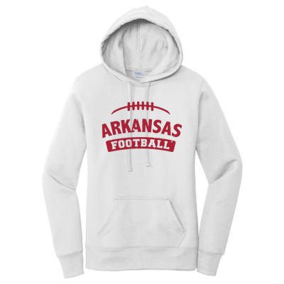 Arkansas Football Vintage Distressed Women's Pullover Hoodie