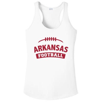 Arkansas Football Vintage Distressed Ladies PosiCharge Competitor Racerback Tank