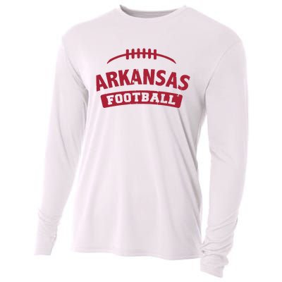 Arkansas Football Vintage Distressed Cooling Performance Long Sleeve Crew