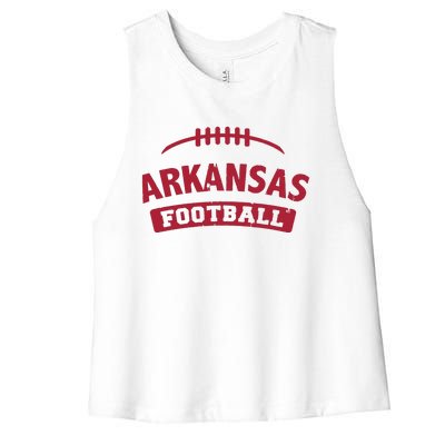 Arkansas Football Vintage Distressed Women's Racerback Cropped Tank