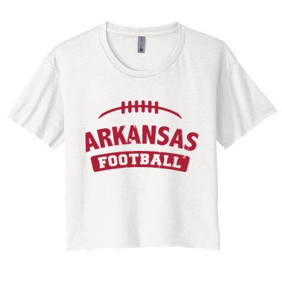 Arkansas Football Vintage Distressed Women's Crop Top Tee