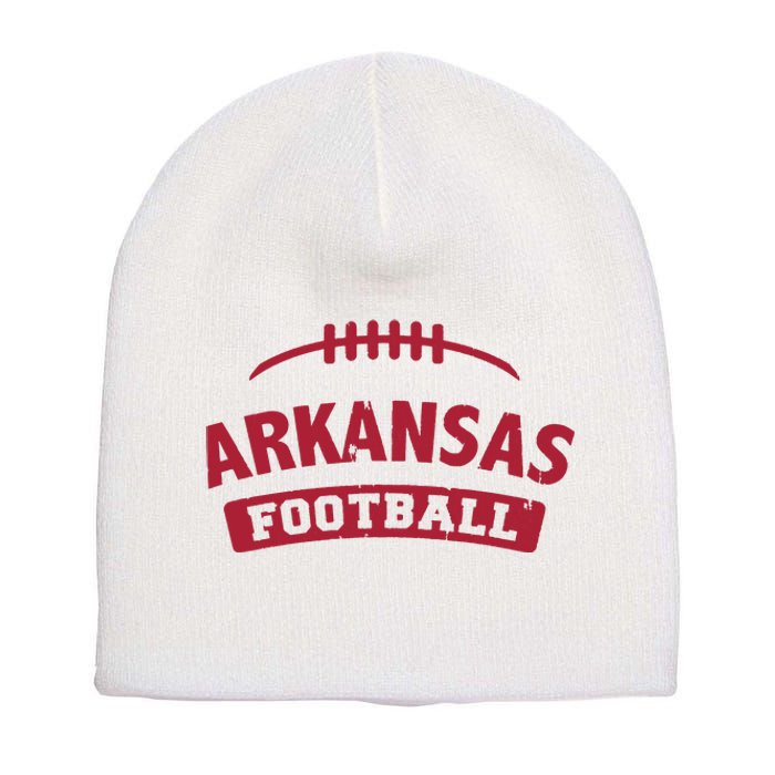 Arkansas Football Vintage Distressed Short Acrylic Beanie