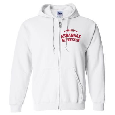 Arkansas Football Vintage Distressed Full Zip Hoodie