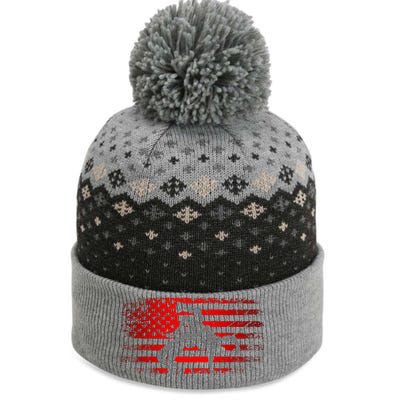 American Flag Wrestling Wrestling The Baniff Cuffed Pom Beanie