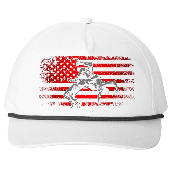 American Flag Wrestling Wrestling Snapback Five-Panel Rope Hat