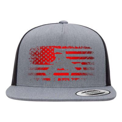 American Flag Wrestling Wrestling Flat Bill Trucker Hat