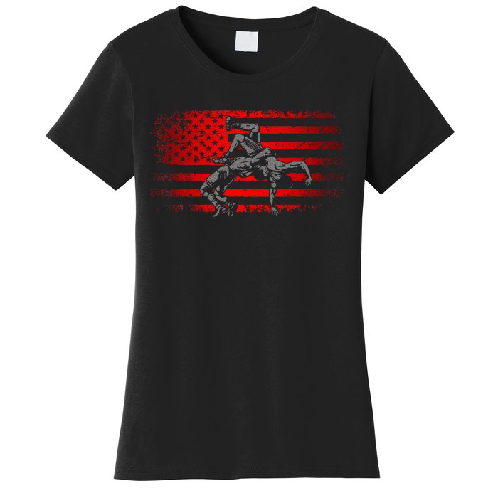 American Flag Wrestling Wrestling Women's T-Shirt