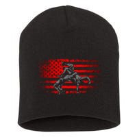 American Flag Wrestling Wrestling Short Acrylic Beanie