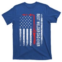 American Flag Welding Papa Fathers Day Best Welder Dad Ever Great Gift T-Shirt