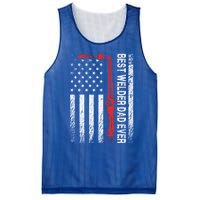 American Flag Welding Papa Fathers Day Best Welder Dad Ever Great Gift Mesh Reversible Basketball Jersey Tank