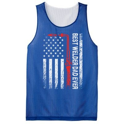 American Flag Welding Papa Fathers Day Best Welder Dad Ever Great Gift Mesh Reversible Basketball Jersey Tank