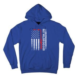 American Flag Welding Papa Fathers Day Best Welder Dad Ever Great Gift Tall Hoodie