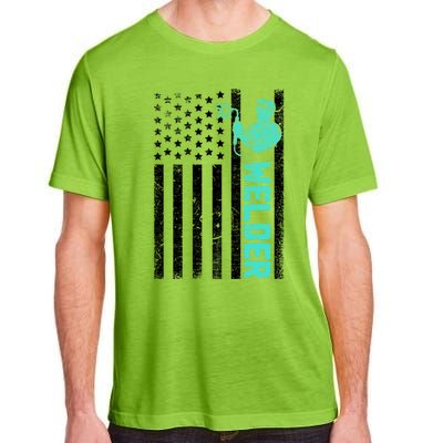 American Flag Welder Welding Vintage Metal Worker Cool Funny Gift Cool Gift Adult ChromaSoft Performance T-Shirt