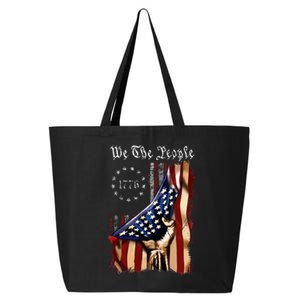 American Flag We The People History 1776 4th Of July 25L Jumbo Tote