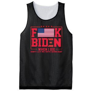 America Flag When I Die Dont Let Me Vote Democrat Anti Joe Biden Mesh Reversible Basketball Jersey Tank