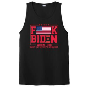 America Flag When I Die Dont Let Me Vote Democrat Anti Joe Biden PosiCharge Competitor Tank