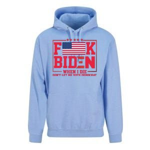 America Flag When I Die Dont Let Me Vote Democrat Anti Joe Biden Unisex Surf Hoodie