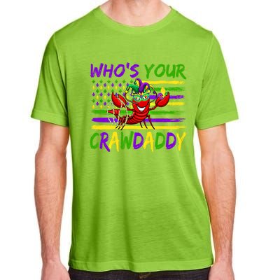 American Flag Whos Your Crawdaddy Crawfish Mardi Gras Gift Adult ChromaSoft Performance T-Shirt