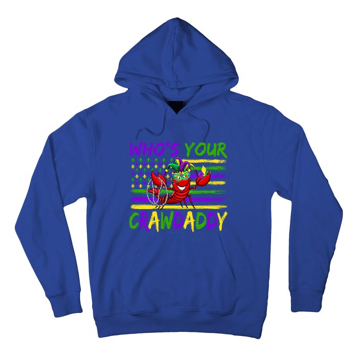 American Flag Whos Your Crawdaddy Crawfish Mardi Gras Gift Hoodie