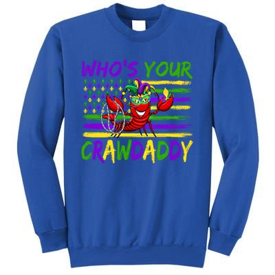 American Flag Whos Your Crawdaddy Crawfish Mardi Gras Gift Sweatshirt