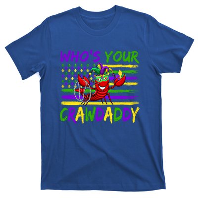 American Flag Whos Your Crawdaddy Crawfish Mardi Gras Gift T-Shirt