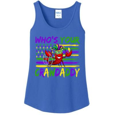 American Flag Whos Your Crawdaddy Crawfish Mardi Gras Gift Ladies Essential Tank