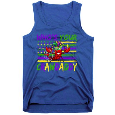 American Flag Whos Your Crawdaddy Crawfish Mardi Gras Gift Tank Top