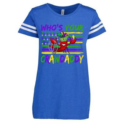 American Flag Whos Your Crawdaddy Crawfish Mardi Gras Gift Enza Ladies Jersey Football T-Shirt