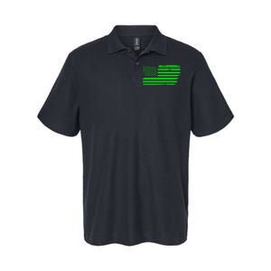 American Flag With Shamrocks Saint Patrick's Day Fun Softstyle Adult Sport Polo