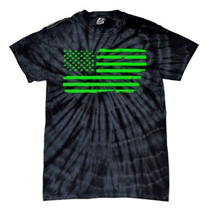 American Flag With Shamrocks Saint Patrick's Day Fun Tie-Dye T-Shirt