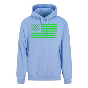 American Flag With Shamrocks Saint Patrick's Day Fun Unisex Surf Hoodie