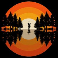 Archery Forest Woods Silhouette Bowman Bow Arrow Archer Womens Tank Top