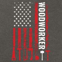 American Flag Woodworker Carpenter Funny Woodworking Cotton Canvas Backpack