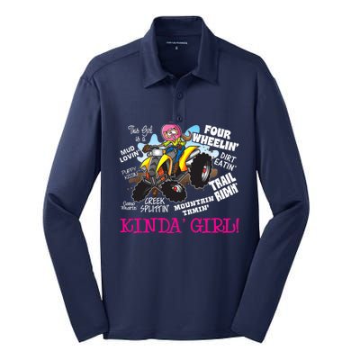 ATV Four Wheeler Off Road Trail Riding Kinda Girl Silk Touch Performance Long Sleeve Polo