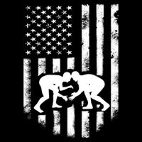 American Flag Wrestling Gift Distressed Wrestle Gift Gift Cooling Performance Crew T-Shirt