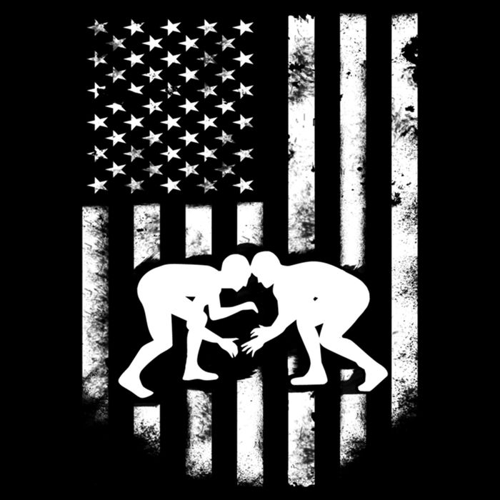 American Flag Wrestling Gift Distressed Wrestle Gift Gift Cooling Performance Crew T-Shirt