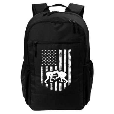 American Flag Wrestling Gift Distressed Wrestle Gift Gift Backpack