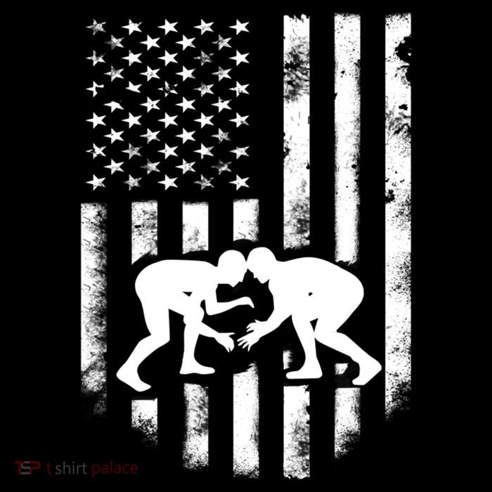 American Flag Wrestling Gift Distressed Wrestle Gift Gift Flatbill Hat