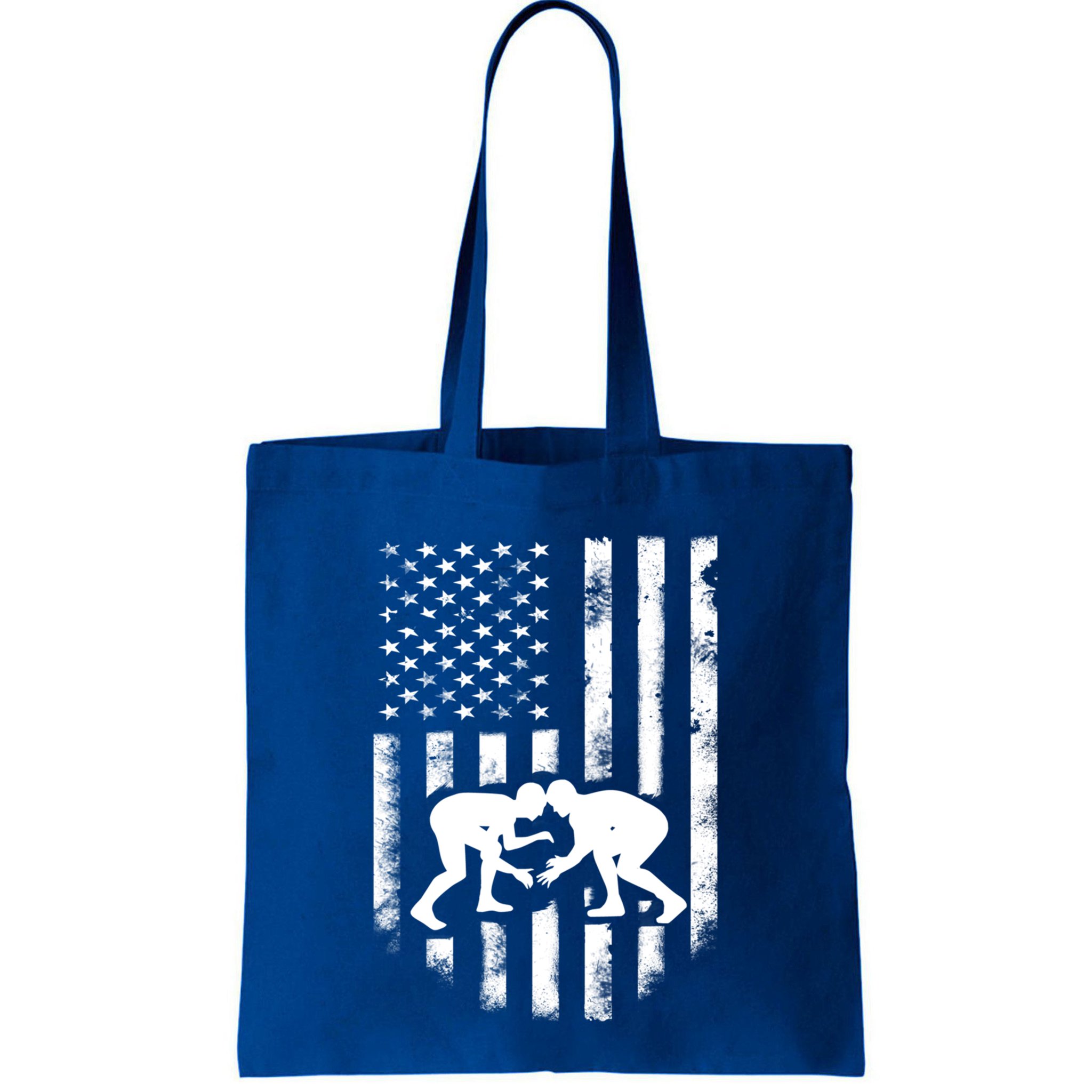 American Flag Wrestling Gift Distressed Wrestle Gift Gift Bag