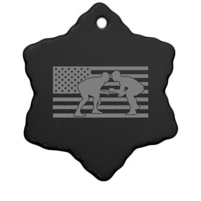 American Flag Wrestling Apparel  Wrestling  Ceramic Star Ornament