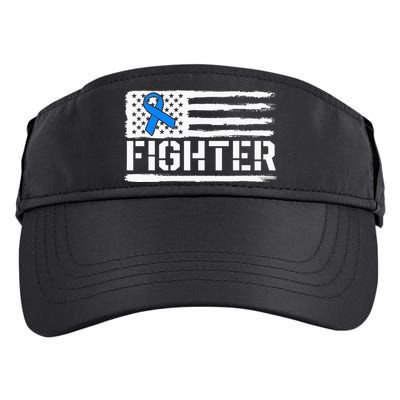 ALS Fighter Warrior Blue American Flag Awareness Ribbon Adult Drive Performance Visor