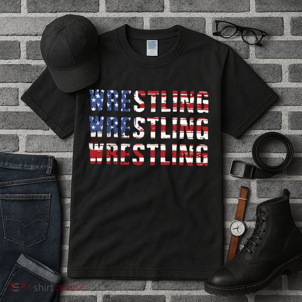 American Flag Wrestling USA Flag Wrestling Tall T-Shirt