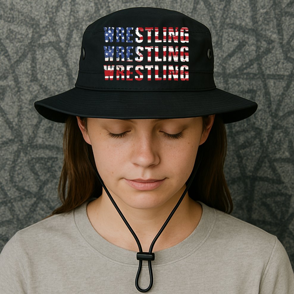 American Flag Wrestling USA Flag Wrestling Bucket Hat