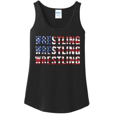 American Flag Wrestling USA Flag Wrestling Ladies Essential Tank