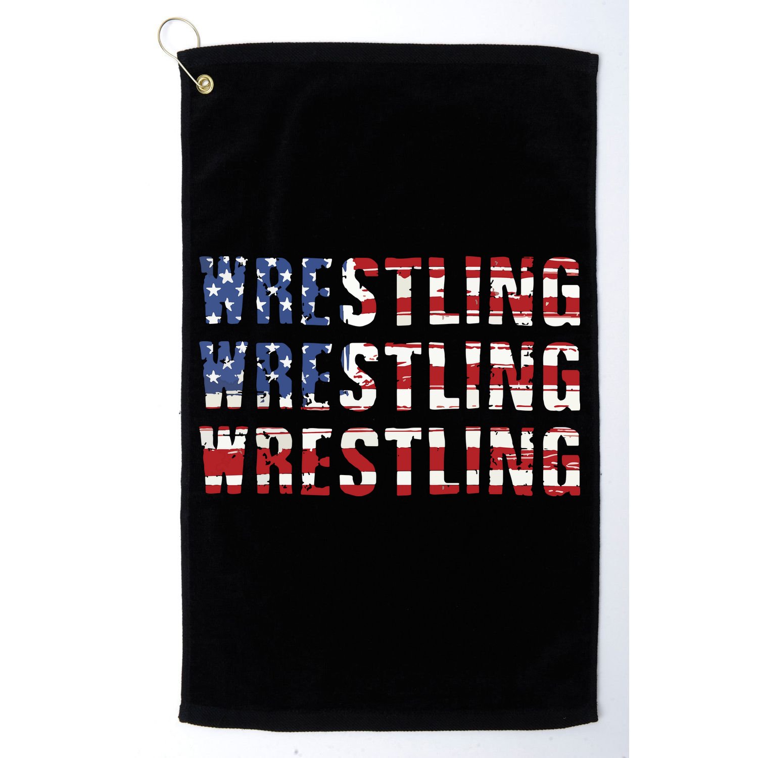 American Flag Wrestling USA Flag Wrestling Golf Towel