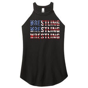 American Flag Wrestling USA Flag Wrestling Women's Perfect Tri Rocker Tank