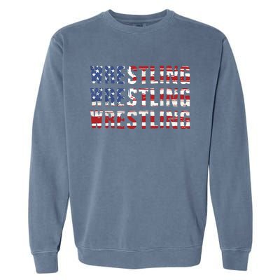 American Flag Wrestling USA Flag Wrestling Garment-Dyed Sweatshirt