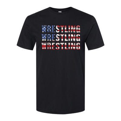 American Flag Wrestling USA Flag Wrestling Softstyle® CVC T-Shirt